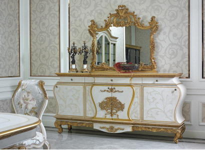 XXL Buffet Chest of drawers Chests of drawers Wardrobe Baroque Rococo Deco Mirror Sideboard